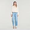 Camisa bordada con perlas y strass