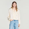 Camisa bordada con perlas y strass