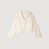 Camisa bordada con perlas y strass