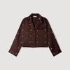 Camisa bordada con perlas y strass