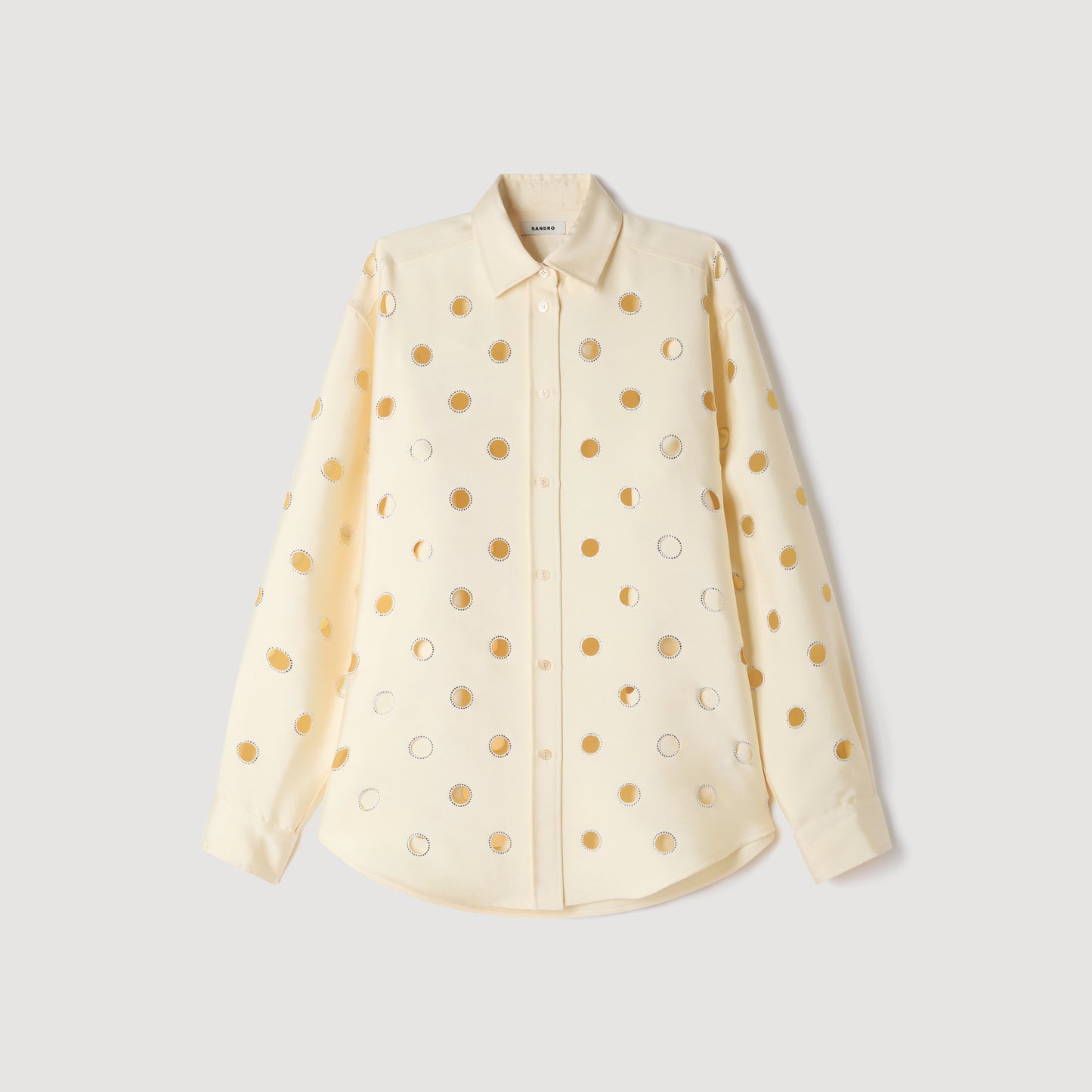 Camisa calada con strass