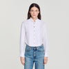 Camisa plisada con cuello origami