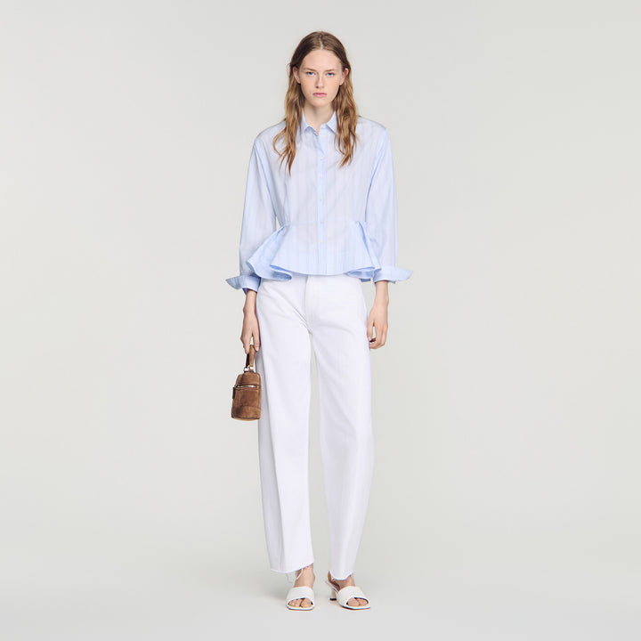 Camisa peplum a rayas