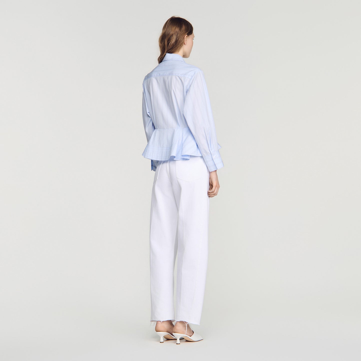Camisa peplum a rayas