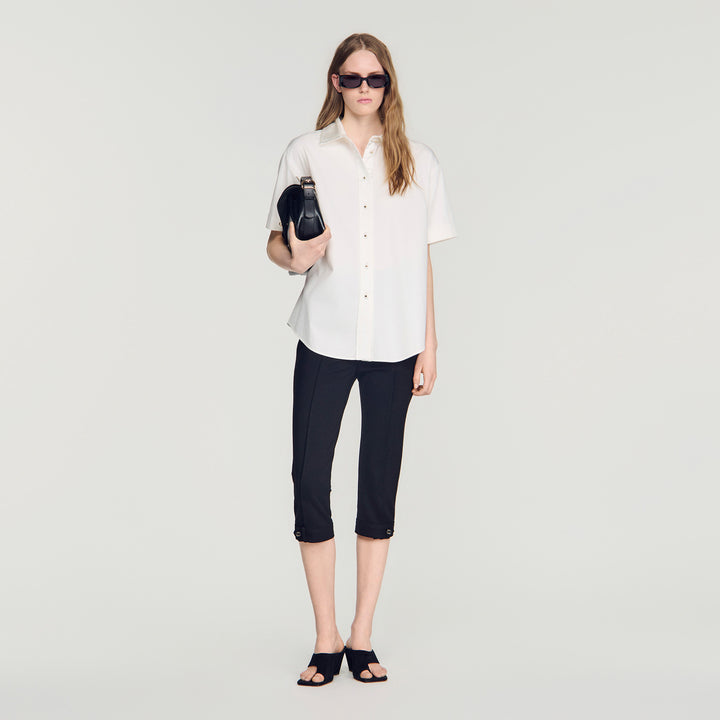 Camisa con espalda plisada
