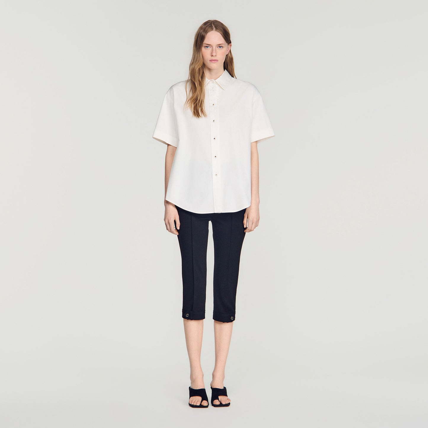 Camisa con espalda plisada
