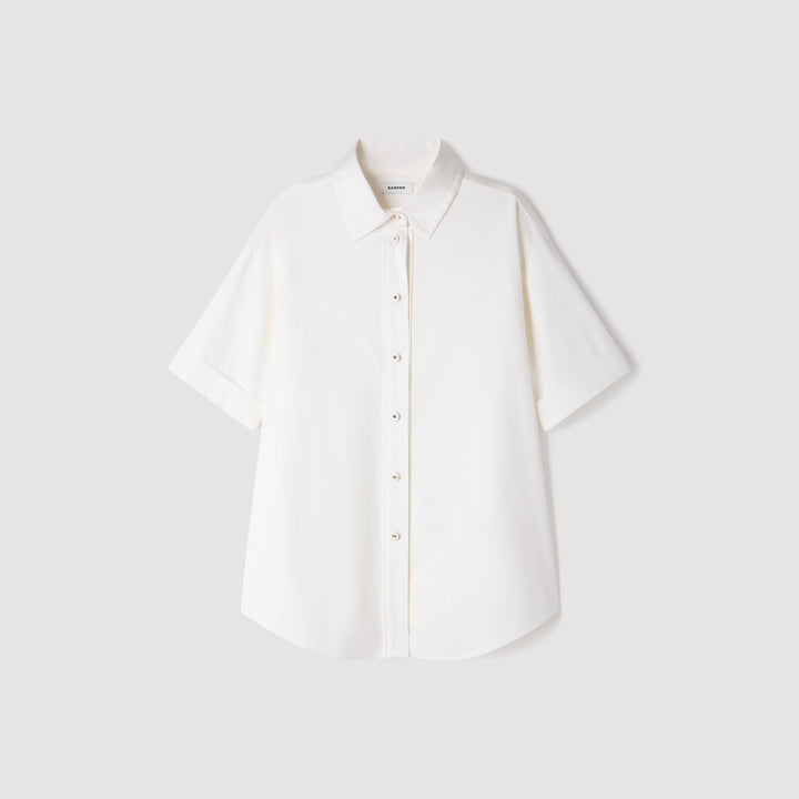 Camisa con espalda plisada