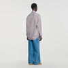 Camisa oversize a rayas con strass