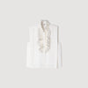 Camisa con cuello de volantes