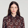 Camisa de seda con estampado floral