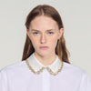 Camisa con cuello joya