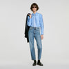 Camisa satinada con detalle joya