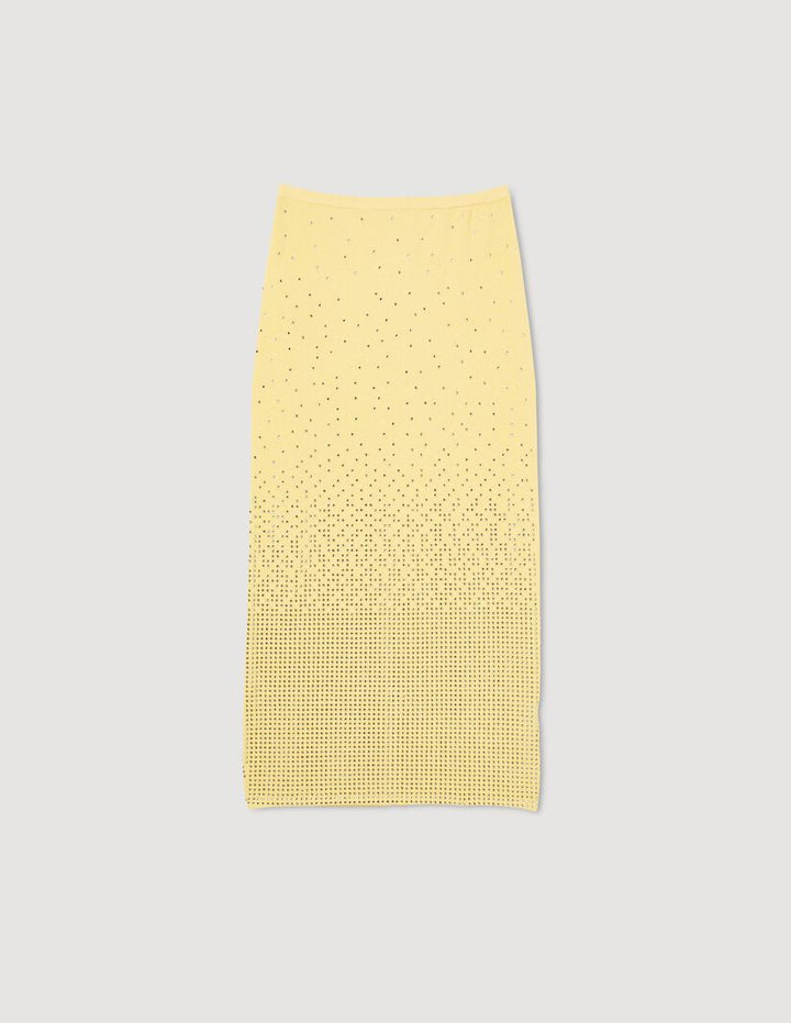 Falda midi sublimada con strass