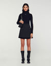 Falda corta de tweed pata de gallo