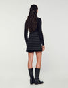 Falda corta de tweed pata de gallo