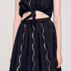 Falda larga con strass