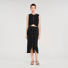 Falda midi con botones
