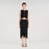 Falda midi con botones