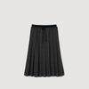 Falda larga plisada con strass