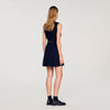 Falda corta de punto y denim