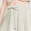 Falda de rayas corta con strass