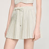 Falda de rayas corta con strass
