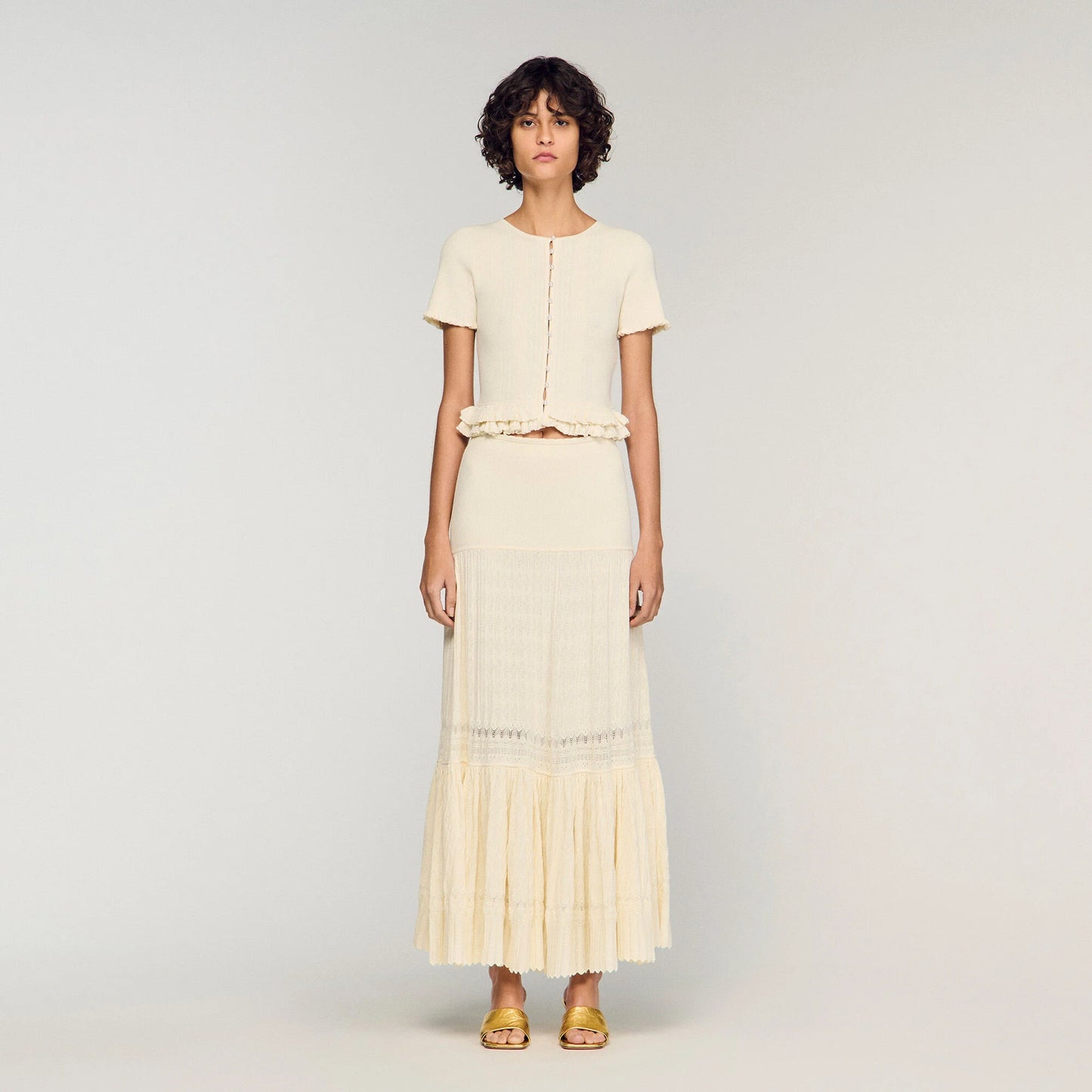 Falda larga de punto