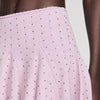Falda corta de punto con strass