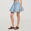 Falda corta de lino vichy