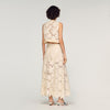 Falda larga de guipur