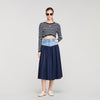 Falda larga bimaterial