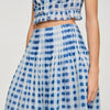 Falda larga vichy de lino