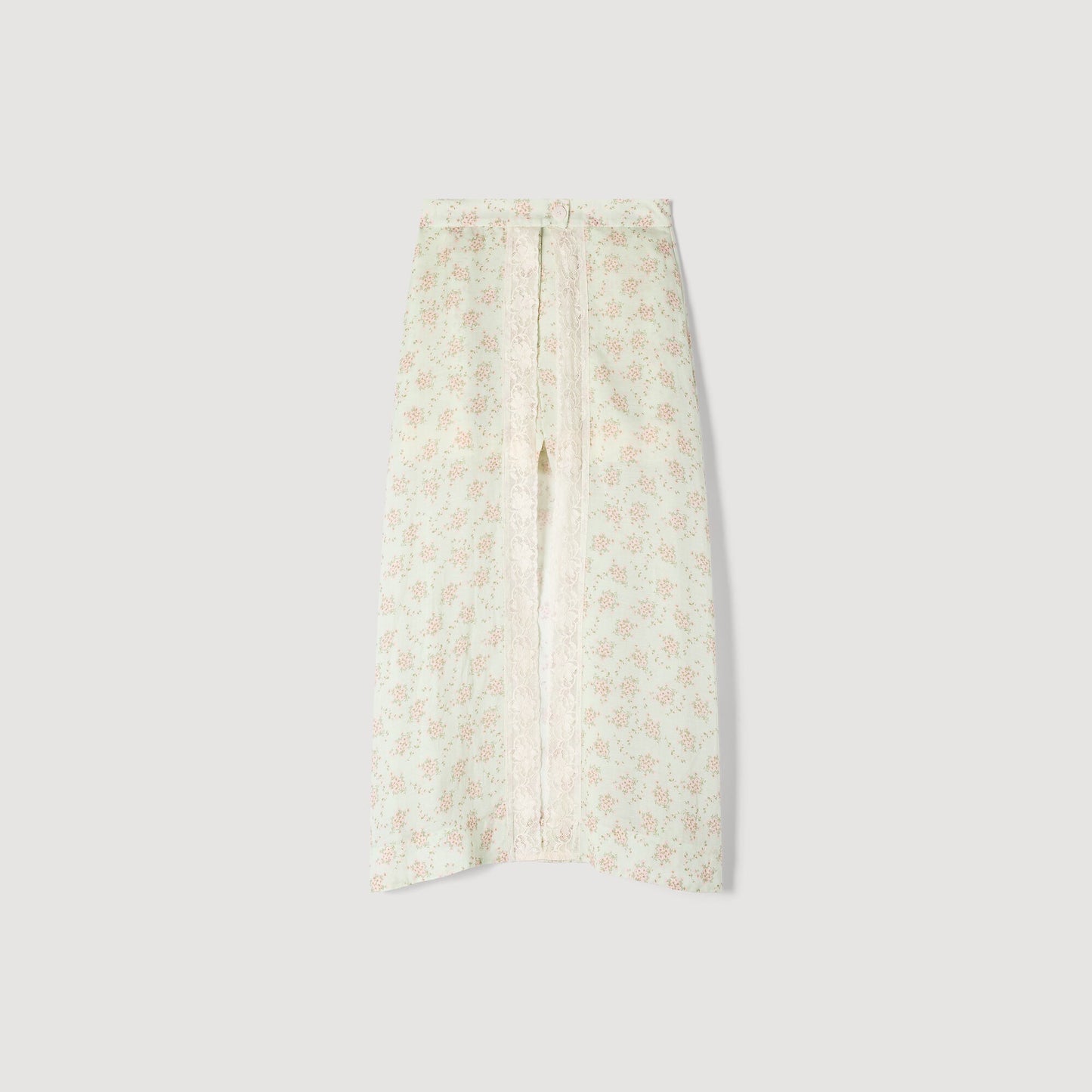 Falda pantalón larga de flores