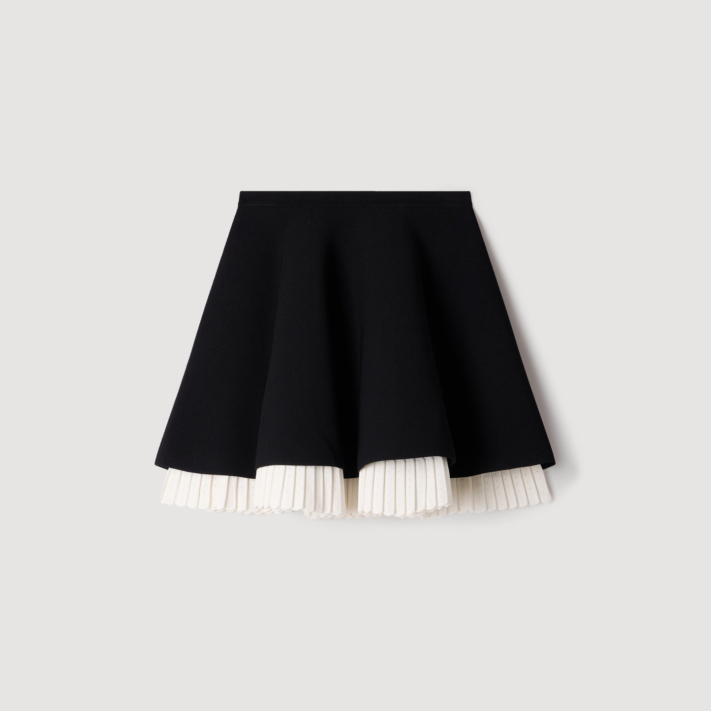 Falda de punto bicolor