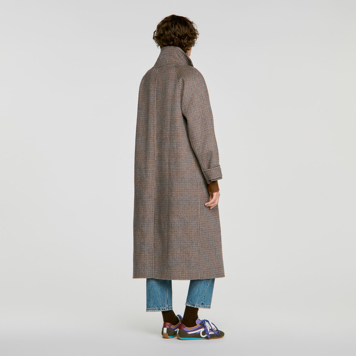 Abrigo oversize a cuadros