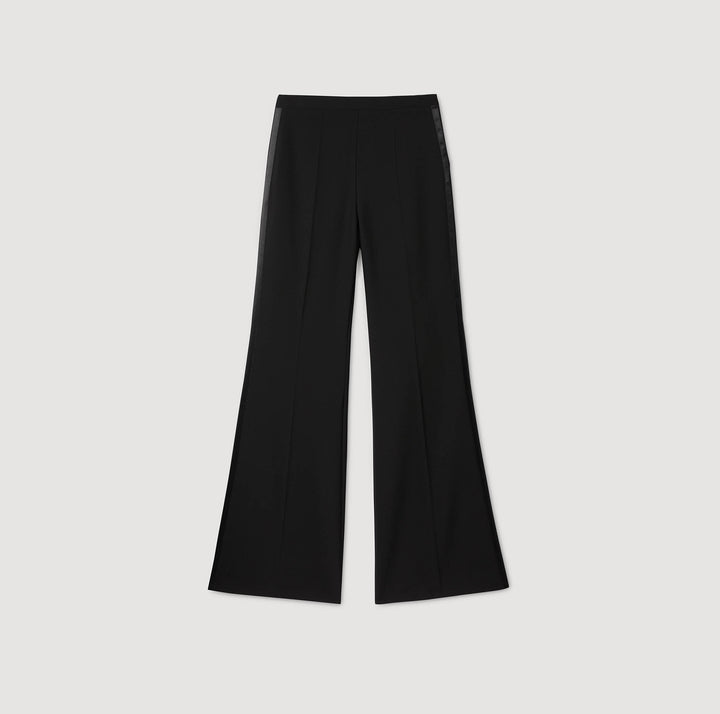 Pantalón de traje banda satinada