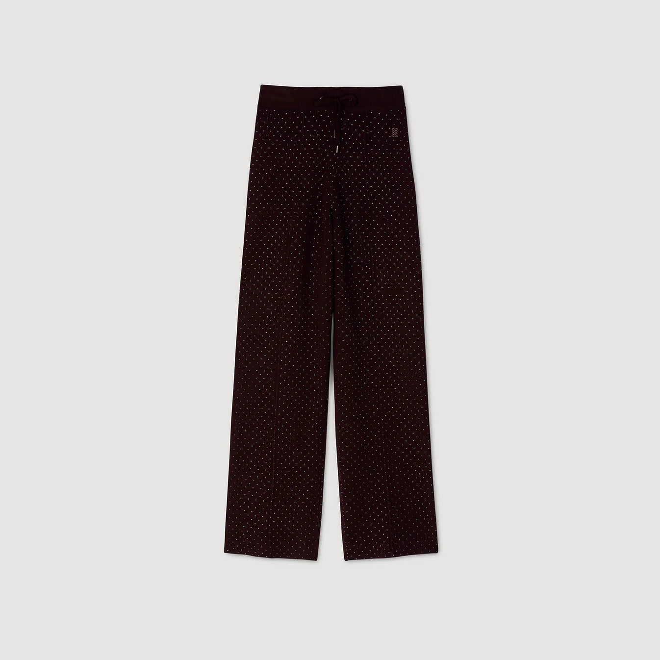 Pantalón de punto con strass