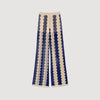 Pantalón de punto bicolor