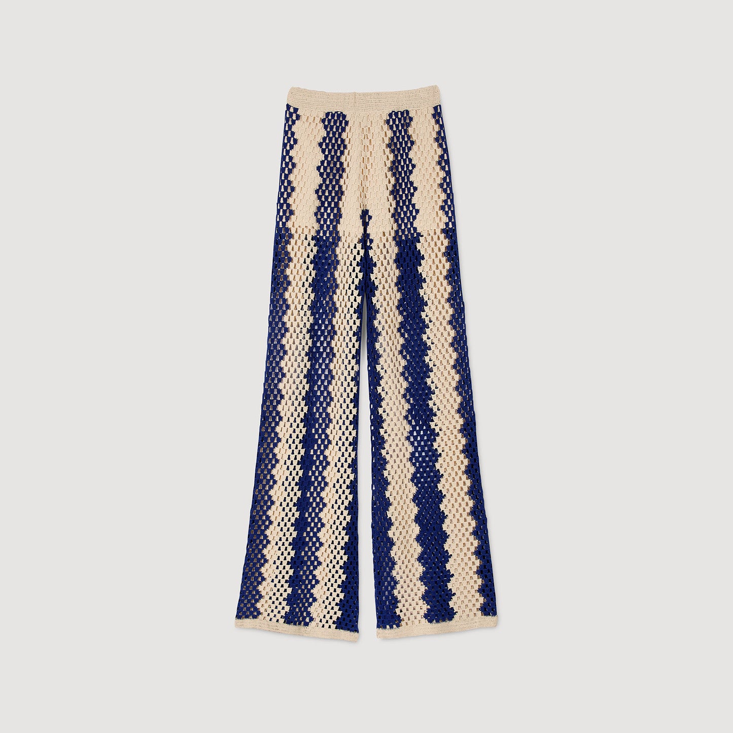 Pantalón de punto bicolor