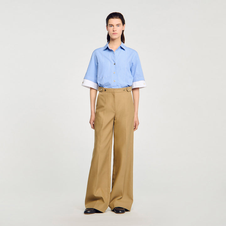Pantalón de traje de algodón