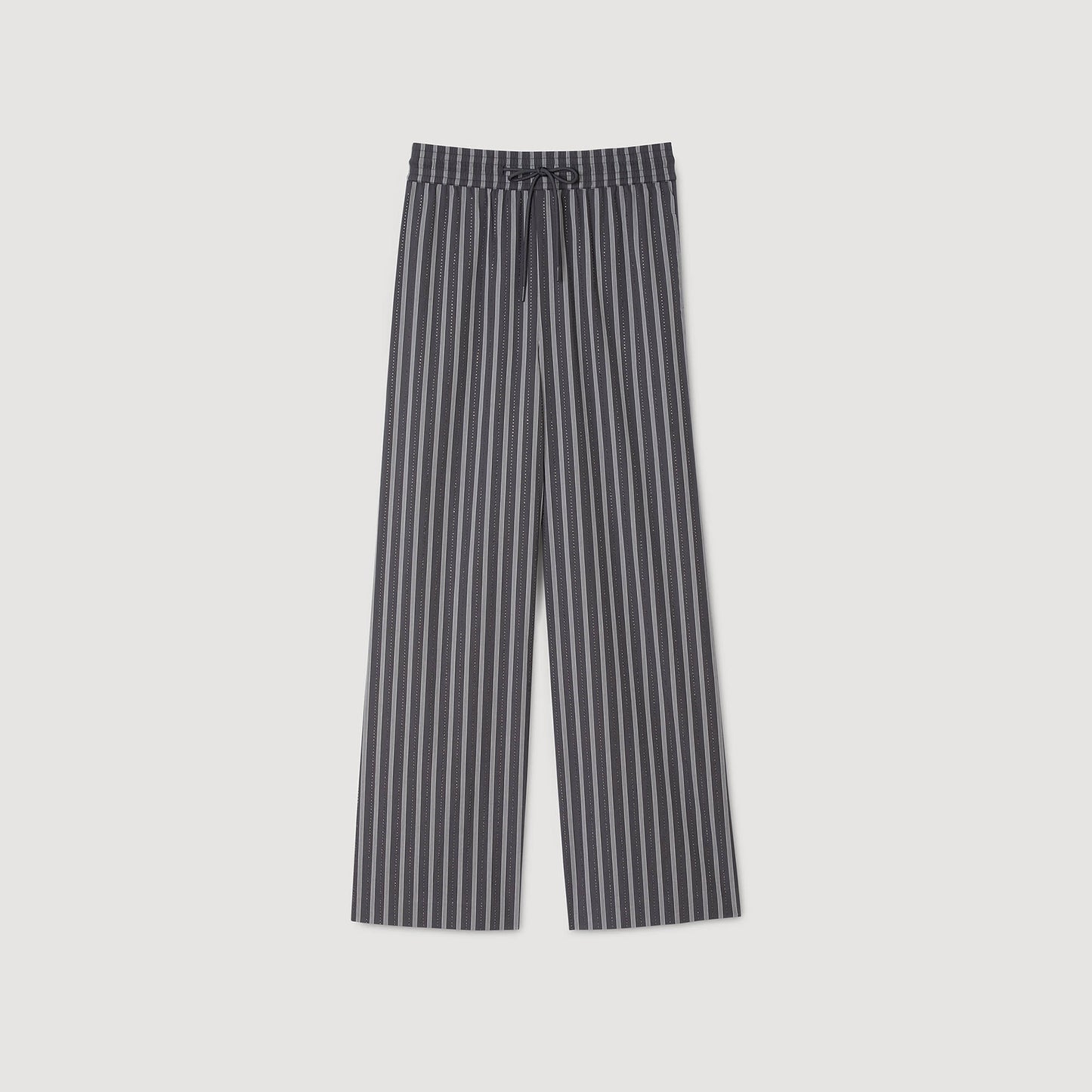 Pantalón a rayas con strass