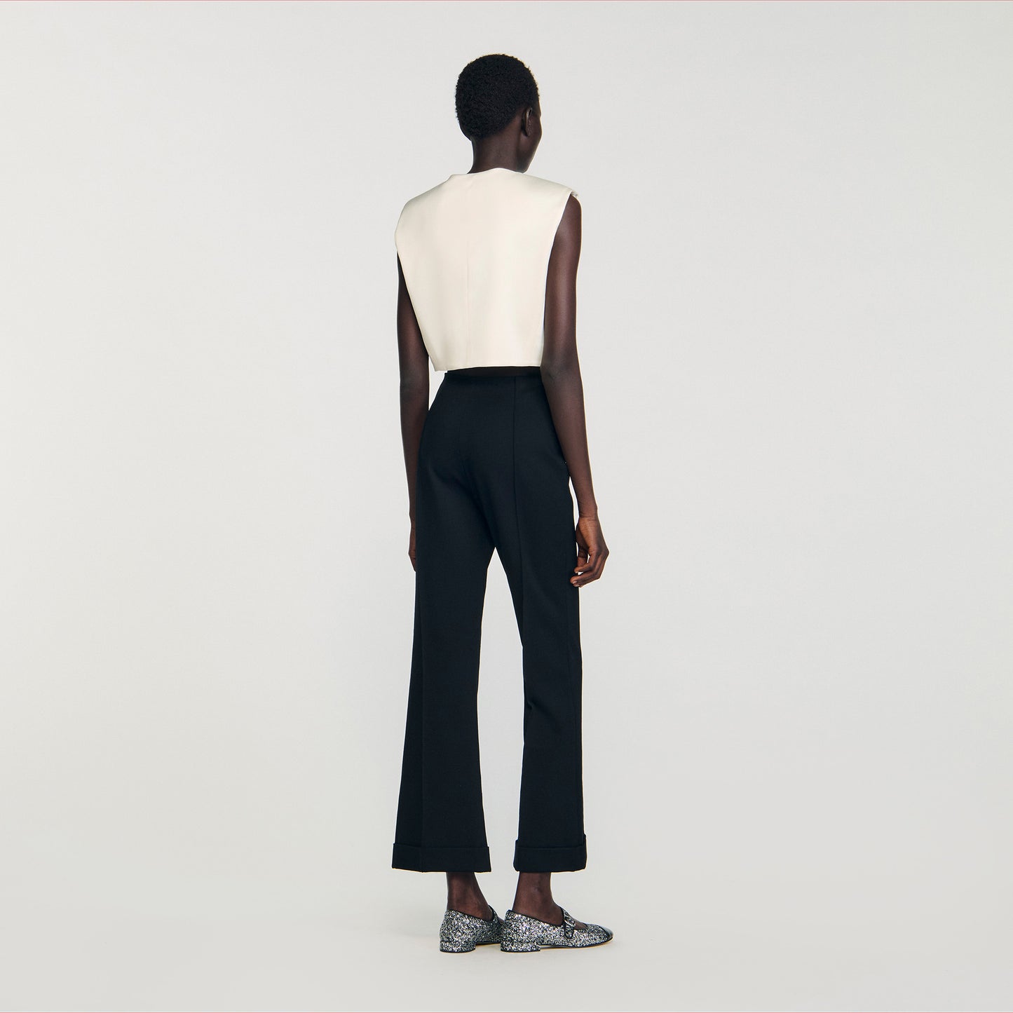 Pantalón recto elástico