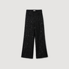 Pantalón de tweed con strass