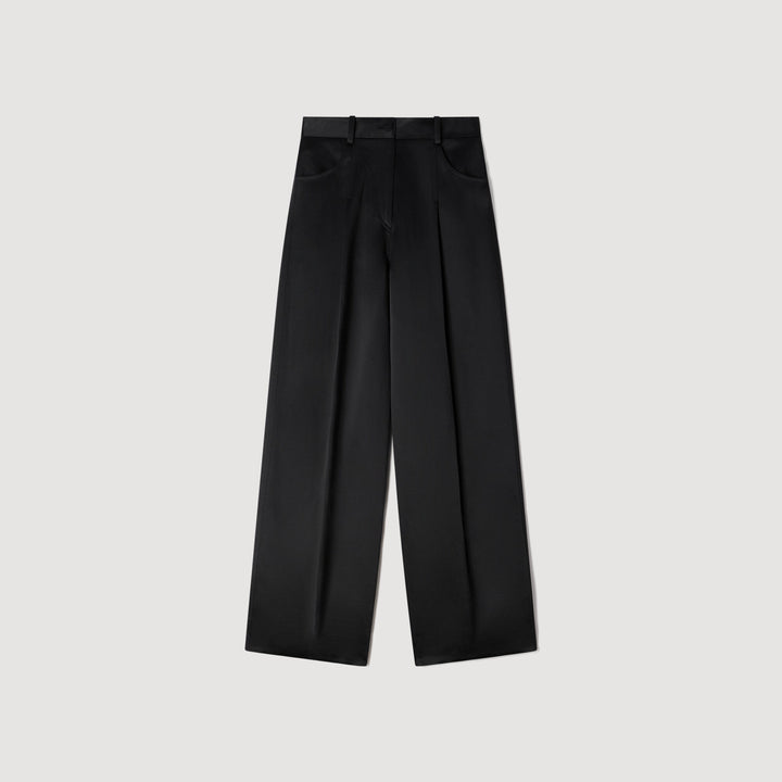 Pantalón ancho satinado