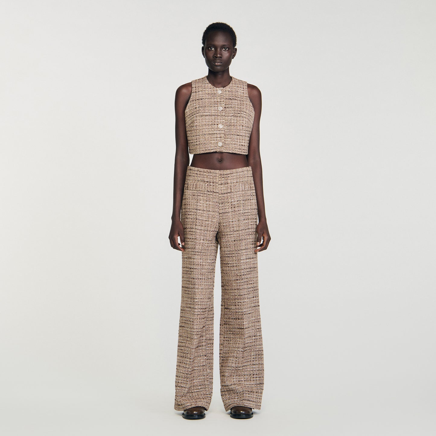 Pantalón de tweed de fantasía