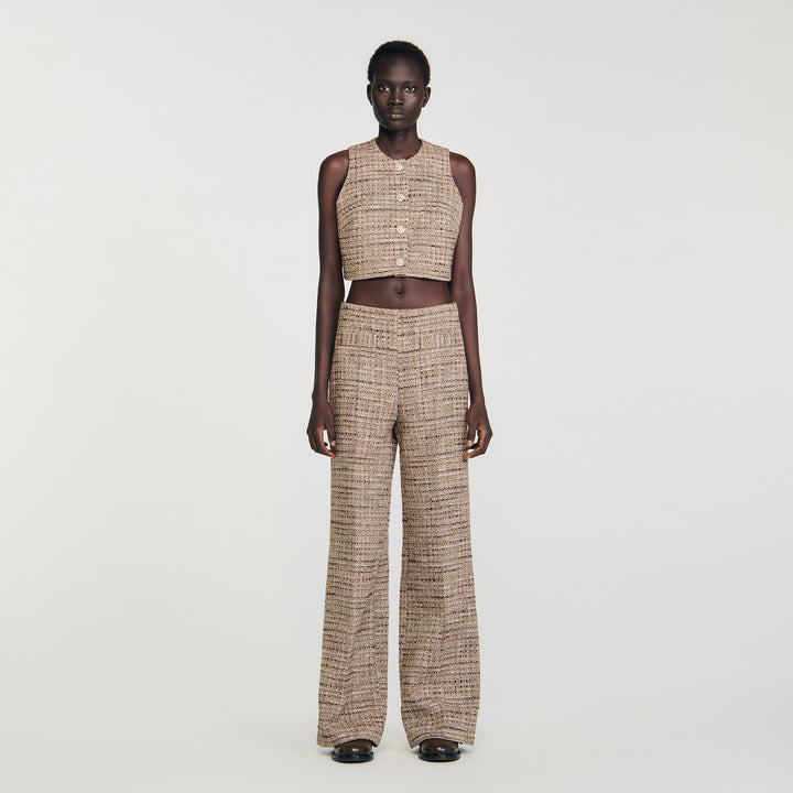 Pantalón de tweed de fantasía