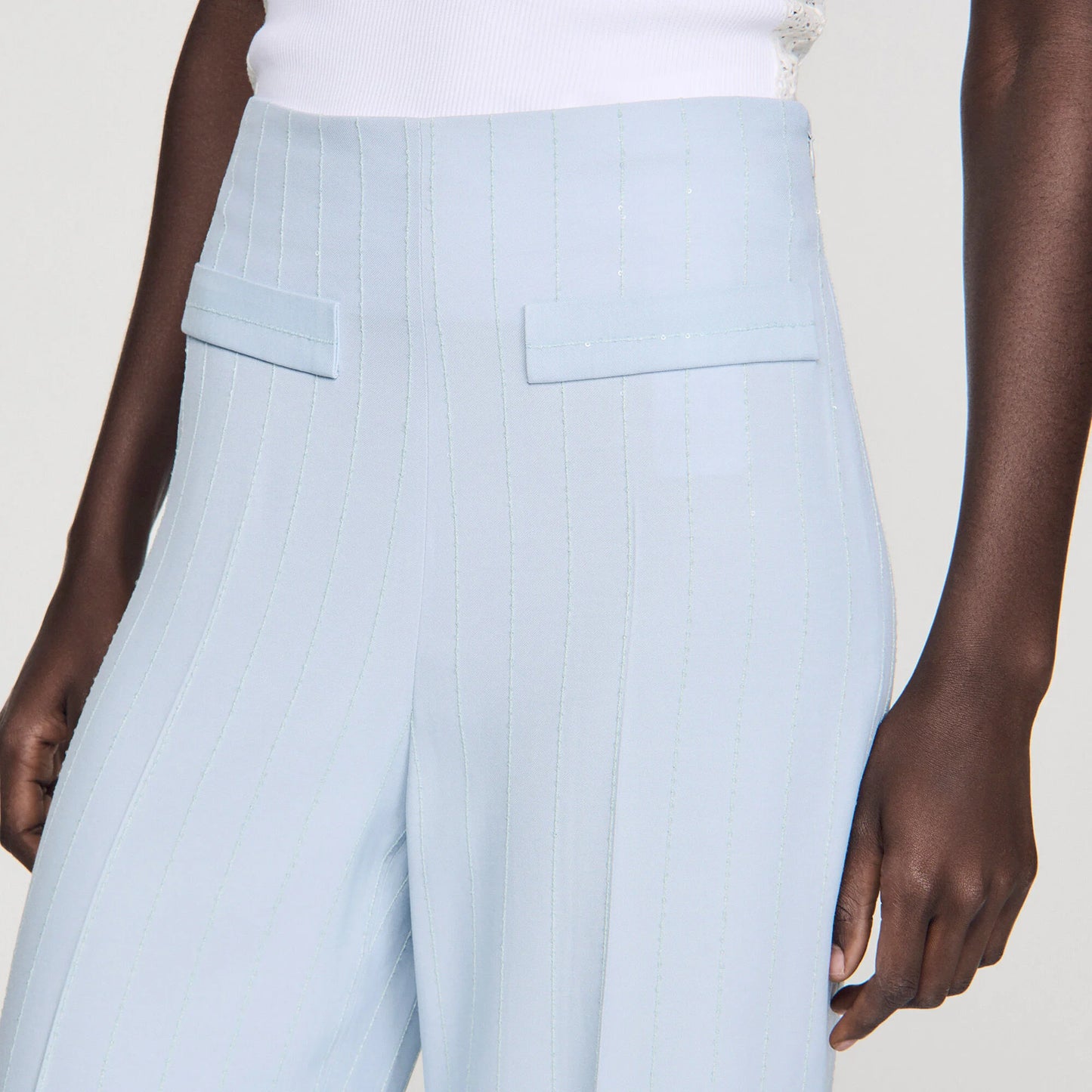 Pantalón de rayas con lentejuelas