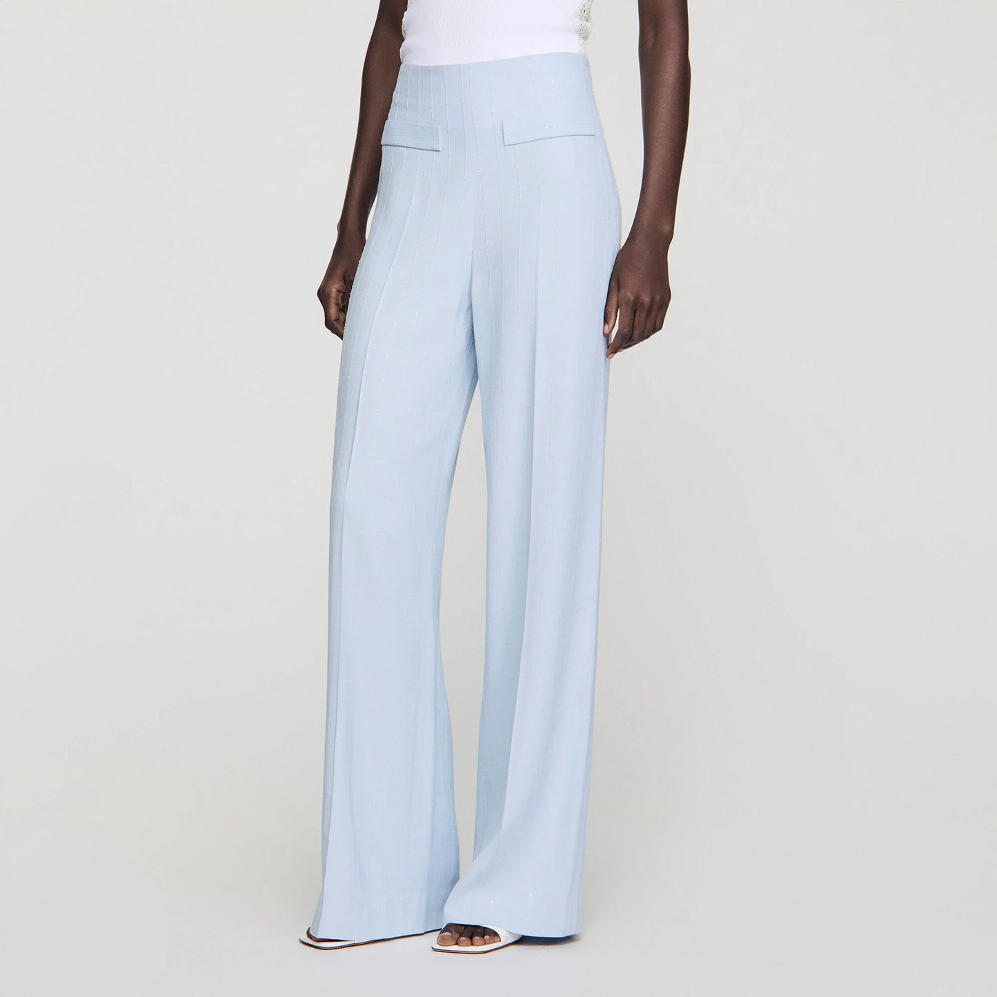 Pantalón de rayas con lentejuelas