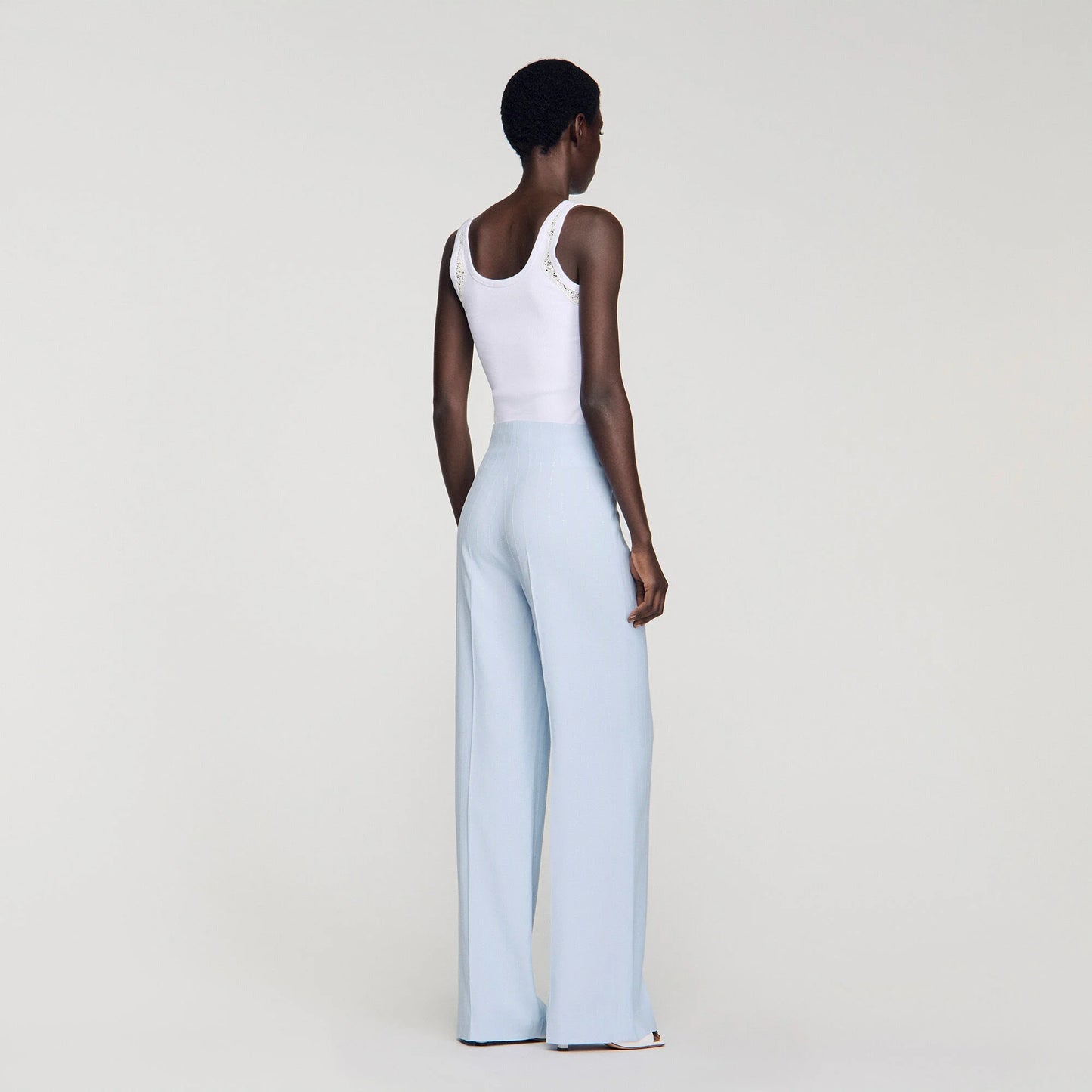 Pantalón de rayas con lentejuelas