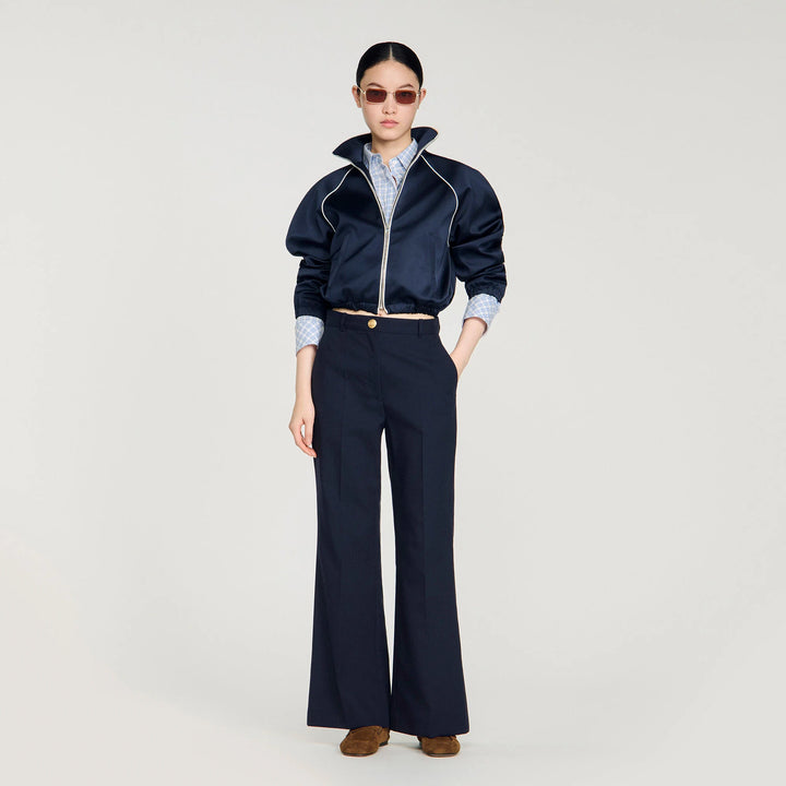 Pantalón ancho de lana